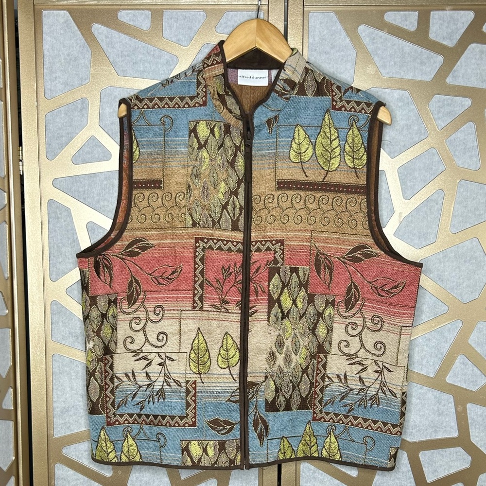 Alfred Dunner Floral Print Vest